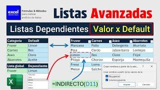 Listas Dependientes en Excel con Valor por Default