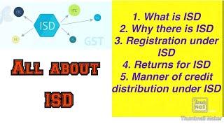 Input Service Distributor under GST I ISD Concept under GST I What is ISD