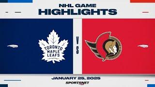 NHL Highlights | Maple Leafs vs. Senators - January 25, 2025