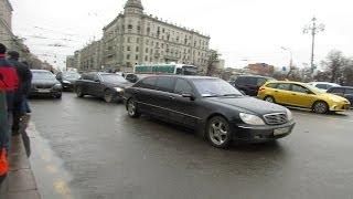Отъезд Жириновского после митинга ЛДПР 23.02.2014