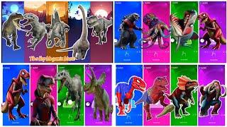 jurassic world brontosaurus vs spinosaurus vs carnotaurus vs indominus rex vs indoraptor