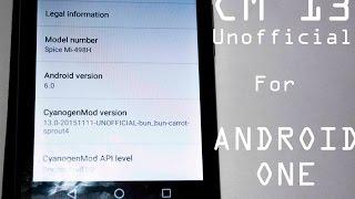 Cyanogenmod 13 Marshmallow For Android One [sprout 4 and 8]