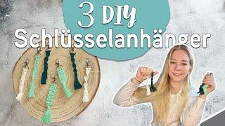 3 Makramee Schlüsselanhänger knüpfen  tolle DIY Geschenkidee 