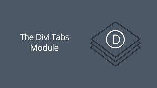 The Divi Tabs Module