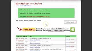 Bulk Article Rewriting With Spin Rewriter