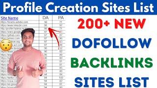 200+ Profile Creation Sites List Download 2021 | Dofollow Backlinks Sites List | Backlink Sites List