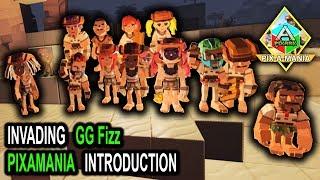 PixARK INVADING GG FIZZ!! PIXAMANIA Introduction!! PixARK PVP PVE Collaborations