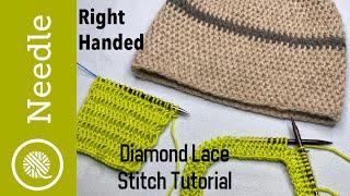 Needle Knit | Diamond Lace Stitch (DLS) Flat and Circular | Right handed