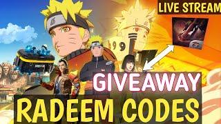 NARUTO SPECIAL CUSTOM CARDS RADEEM CODES GIVEAWAY GUILD TEST #LIVESTREAM