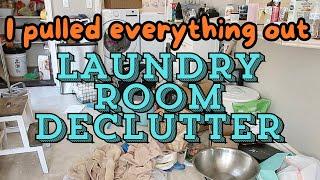 *NEW* EXTREME CLEAN DECLUTTER AND ORGANIZE MY LAUNDRY ROOM || CLEANING MOTIVATION 2024