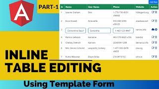 Inline Table Editing Angular 15 | angular tutorials | angular tutorial for beginners | Part-1