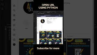 Open URL using python   || #python #pythonprogramming