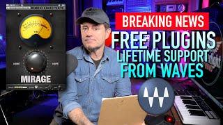 Waves to offer FREE plugins with lifetime support.