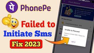 failed to initiate sms phonepe | how to solve failed to initiate sms in phonepe | unable to proceed