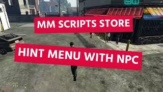 FiveM - [ESX] - Hint Menu With NPC (Multiple locations)