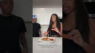 FAKE CHICKEN WING PRANK ON GIRLFRIEND *HILARIOUS* #rkgang #comedy #prankongirlfriend #funny #rk