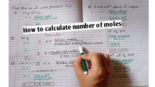 How to calculate number of moles|| chemistry