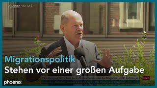 Statements von Bundeskanzler Scholz und BAMF-Präsident Hans-Eckhard Sommer am 08.07.2024.