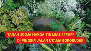 Tanah Jogja Harga 115JT Luas 1475m² Pinggir Jalan Utama Borobudur