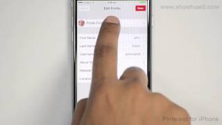 Pinterest For iPhone - How To Change Your Profile Picture