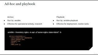 1  Ansible- Ad hoc overview