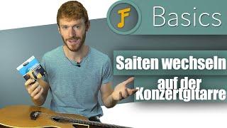 Gitarrensaiten aufziehen Western- und Konzertgitarre