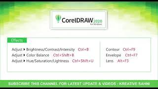 CoreDraw All ShortCuts & Tools Details in Brief in one Video | Sahni kreative