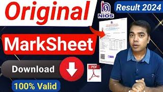 NIOS Original Marksheet Download 2024 Digilocker