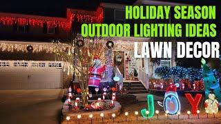 Holiday Season Outdoor Lighting Ideas | Lawn Decor Ideas | Christmas Lighting | Govee Pro vs Other