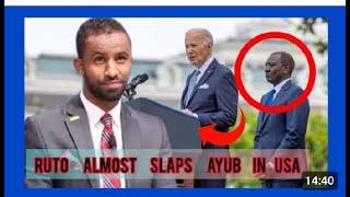 RUTO ALMOST SLAPS CITIZEN TV JOURNALIST AYUB IN USA FOR ASKING TOUGH ENBARRASS QUESTION ON HAITI