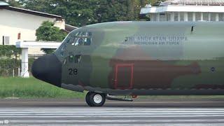 Nonton dari Dekat Pesawat Hercules TNI Angkatan Udara Take Off dan Landing di Bandara bandung