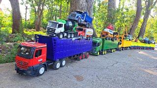 Wow !!! Mobil Truk Tronton Panjang Bongkar Mobil Mobilan Truk Molen, Dump Truk, Kereta, Crane