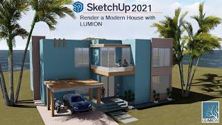 Lumion Photorealistic Rendering from SketchUp 2021 Model Tutorial for Beginners in Hindi