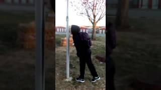 Licking a cold pole