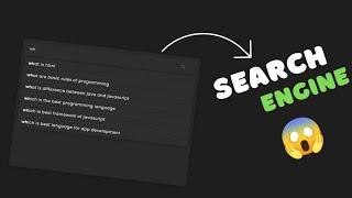 Create an Autocomplete Search Bar using Html CSS JavaScript