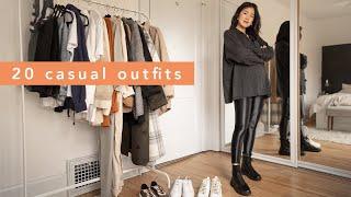 EASY AND CASUAL FALL OUTFIT IDEAS | 20 LOOKS + NEW SHOE TRY ON