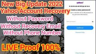 Yahoo Account Recovery 2023 | Yahoo Account Recovery without any Verification