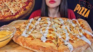 CHICKEN RANCH PIZZA | EATING ASMR MUKBANG