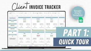 Invoice Tracker - Payments Tracker - Small Business Invoice Manager - Google Sheets Template