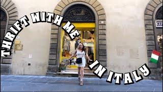THRIFT WITH ME IN ITALY  tiny vintage shop in Florence Italy 