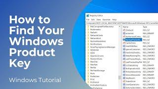 How to Find Your Windows 10 Product Key - (Registry Editor)