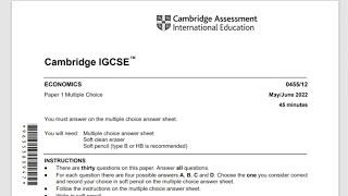 Whole paper 1 solved in 26 minutes | IGCSE Economics Solved Past Papers | MCQs | 0455/12/m/j/22