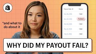How to understand Failed Payouts || Shopify Help Center