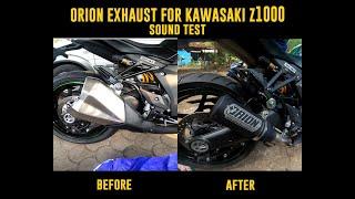 Kawasaki Z1000 R With Orion Exhaust | Sound Test | Sarap Sa Tenga