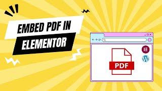 How to embed or add PDF file in Elementor WordPress website