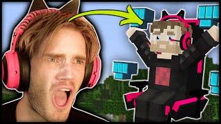 I added PewDiePie to Minecraft