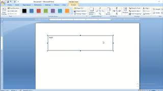 How to write in text box in Ms Word ....