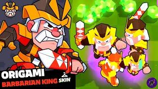 GANAS BANGET! REVIEW SKIN ORIGAMI BARBARIAN KING MALAH BANTAI MUSUH | SQUAD BUSTERS