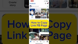 How to Copy Link Facebook Page #howto #page #shorts