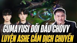 BÍ KÍP GUMAYUSI | LUYỆN ASHE CẦM DỊCH CHUYỂN ĐỐI ĐẦU CHOVY VS LAZYFEEL TẠI RANK HÀN | LING REACTION